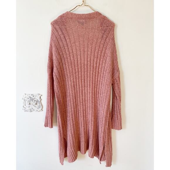Lulu’s Layer It On Blush Mauve Pink Duster Longline Cardigan Sweater M - Picture 7 of 10